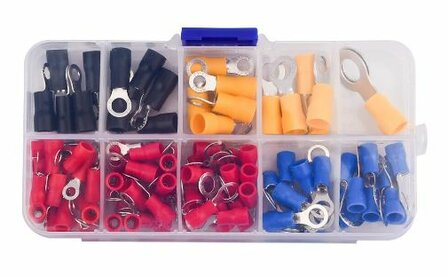 Ringkabelschoenen ge&iuml;soleerd assortiment 102 stuks